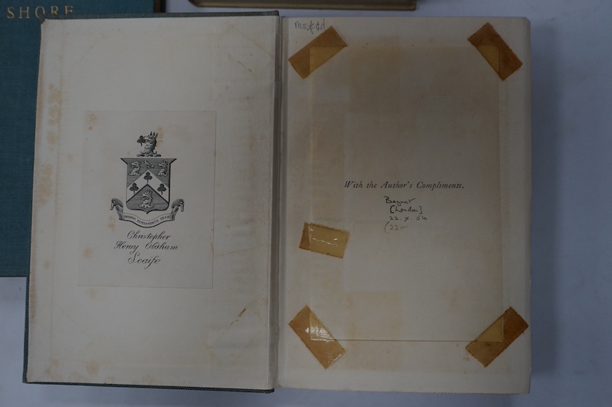 Stark, Freya - The Lycian Shore. First Edition. folded map and num. photo. plates; publisher's cloth - 1956; Thesiger, Wilfred - Arabian Sands. First Edition. folded map in end flap, num. photo. plates; publisher's cloth